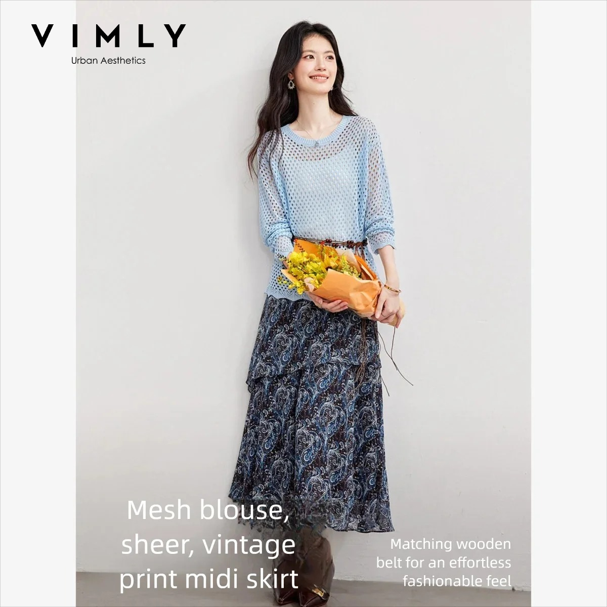 Midi Skirt Floral - Ensemble deux pièces VIMLY pour femme