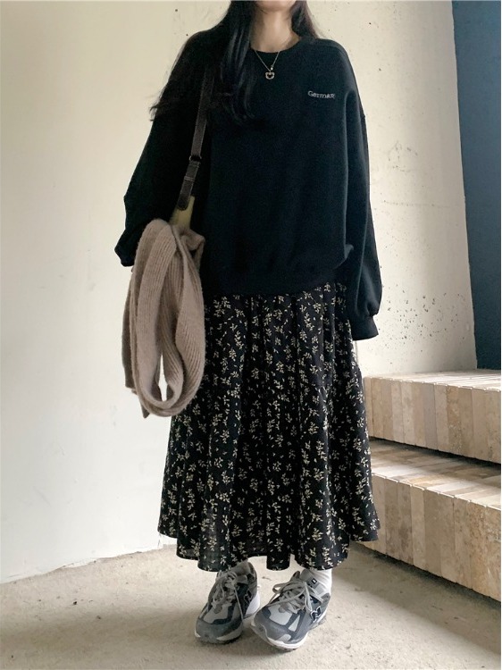Jupe midi taille haute à impri - Midi Skirt Floral avis et prix