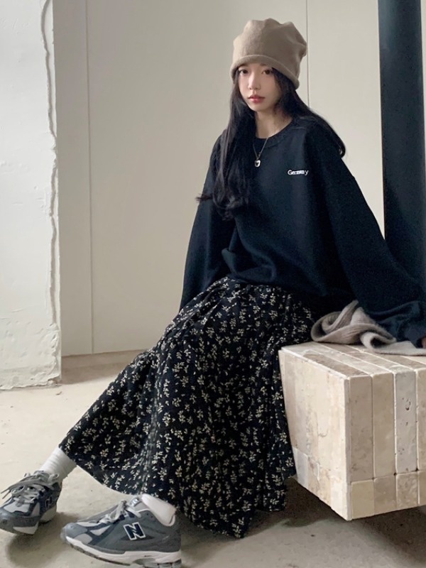 Jupe midi taille haute à impri - Midi Skirt Floral avis et prix