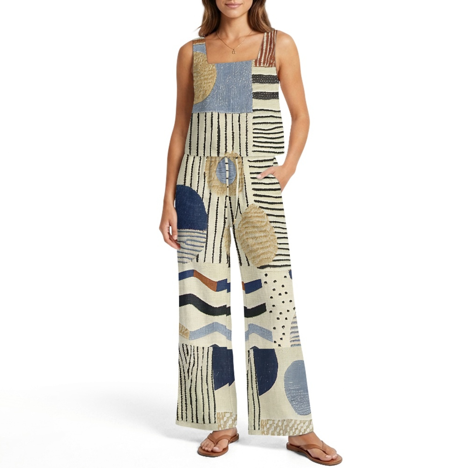 INSTANTARTS Ensemble de gilet  - Linen Pant Wide avis et prix