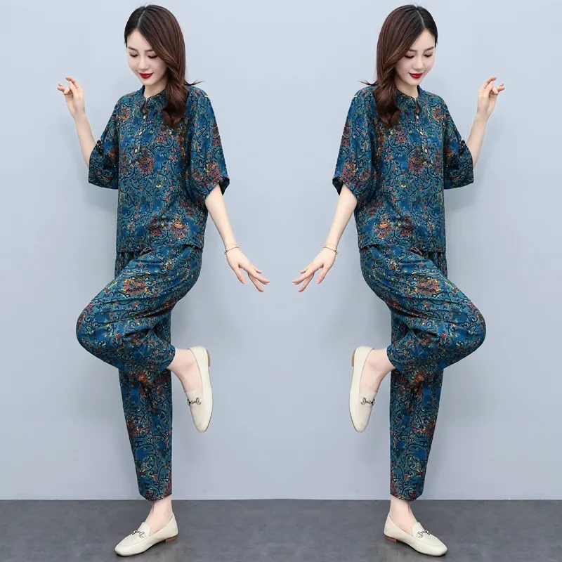 Ensemble d'été pour femme d'âg - Linen Pant Wide avis et prix