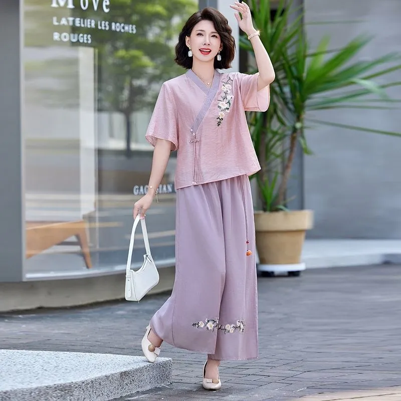 Ensemble deux pièces en lin de - Linen Pant Wide avis et prix