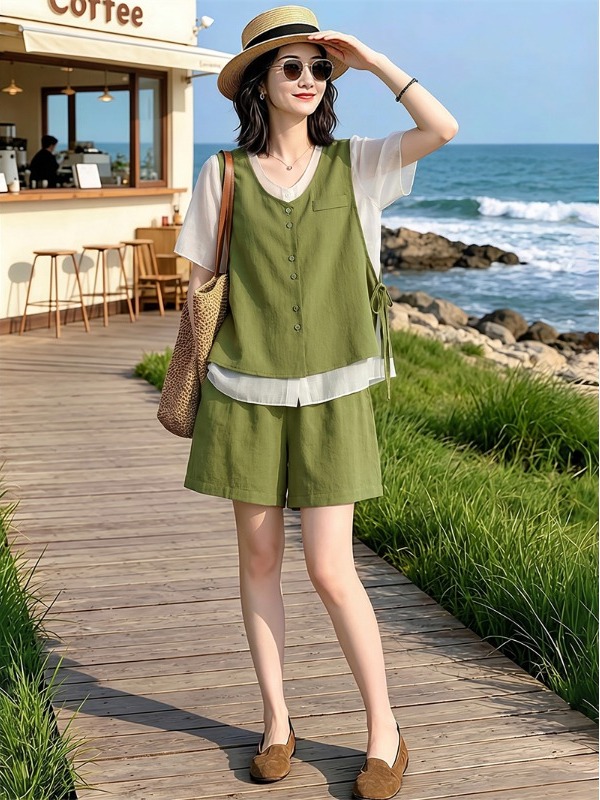 Ensemble en lin pour femme, st - Linen Pant Wide avis et prix