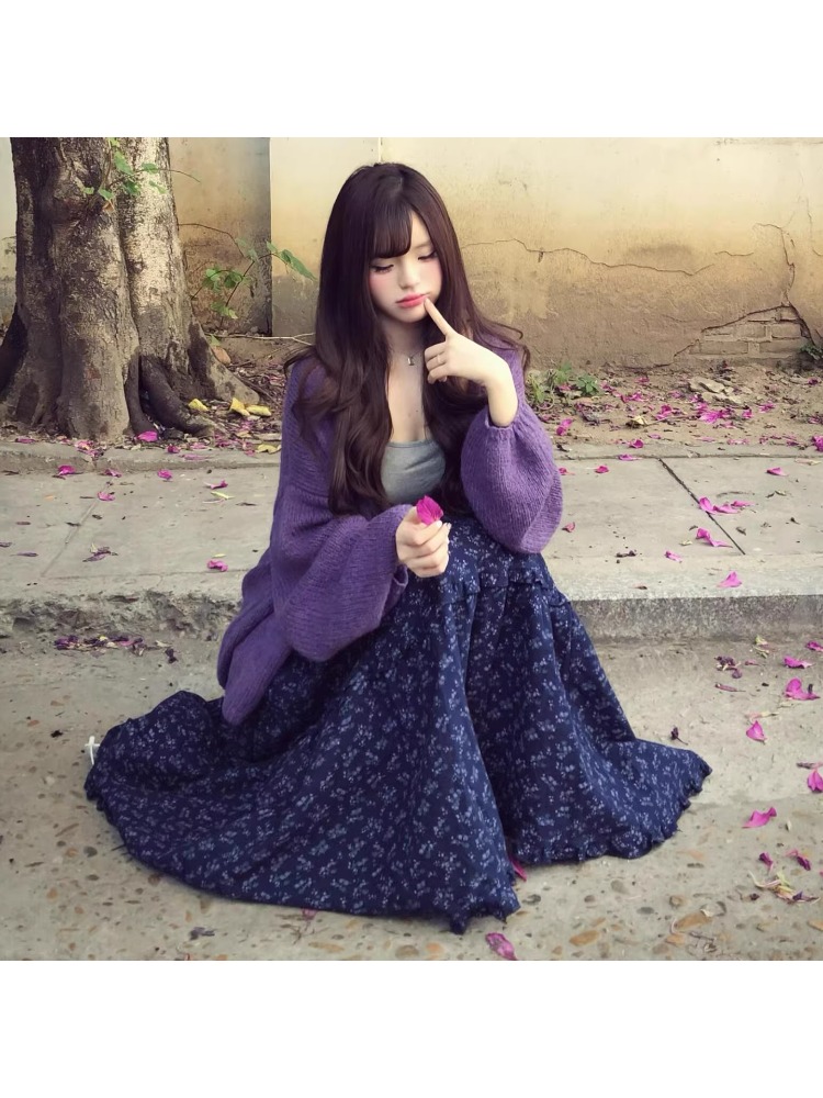 Jupe midi évasée à imprimé flo - Midi Skirt Floral avis et prix