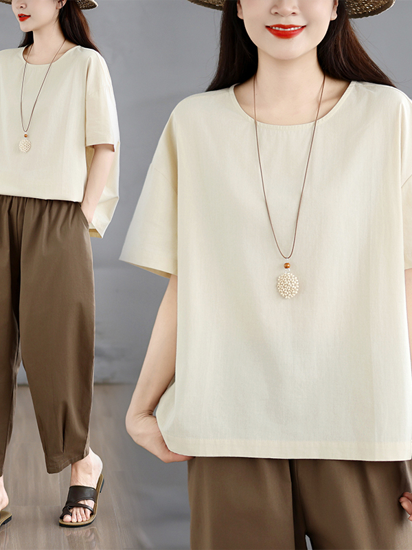 Ensemble deux pièces décontrac - Linen Pant Wide avis et prix