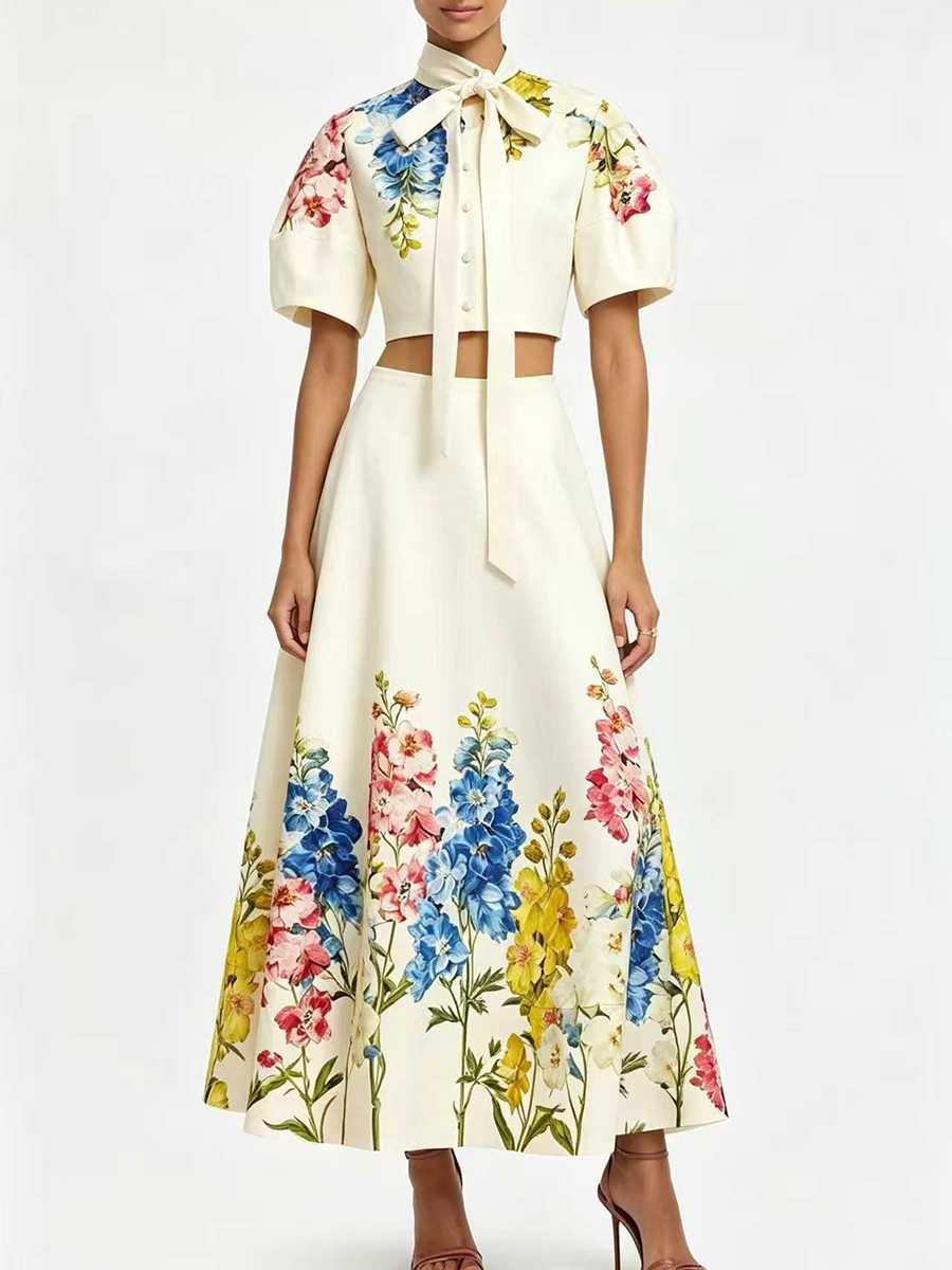 VGH Ensemble Deux Pièces Éléga - Midi Skirt Floral avis et prix
